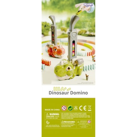 WOOPIE Elektryczna Ciuchcia Lokomotywa do Klocków Domino Dinozaur Zielony - ZESTAW 3 SZT. Woopie