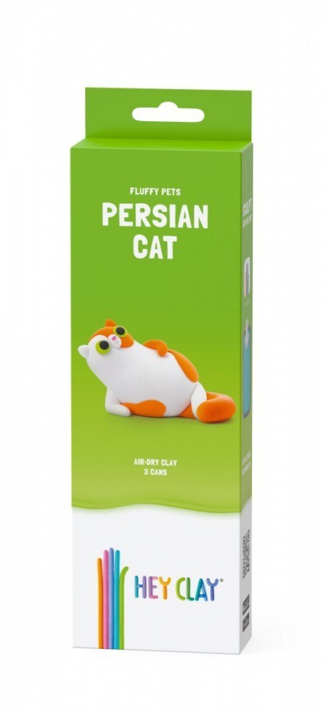 Masa plastyczna Hey Clay Figurka Puchate zwierzaki, Kot Perski Tm Toys Masa plastyczna Hey Clay Figurka Puchate zwierzaki, Kot Perski Tm Toys