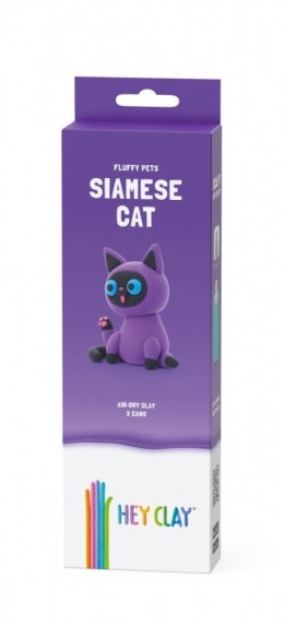 Masa plastyczna Hey Clay Figurka Puchate zwierzaki, Kot Syjamski Tm Toys