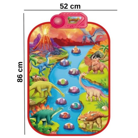 WOOPIE Duża Mata Muzyczna Pianino XL Dinozaury Interaktywna Woopie