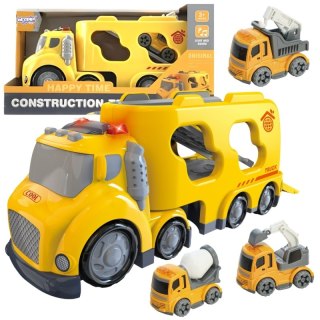 WOOPIE Duża Żółta Laweta City Truck Efekty Dźwiękowe i Świetlne Woopie