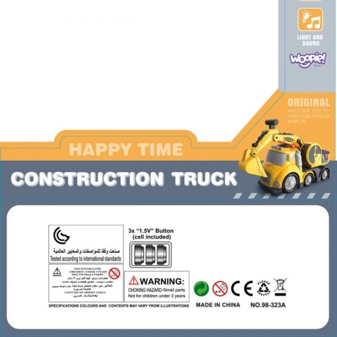 WOOPIE Koparka City Truck Efekty Dźwiękowe i Świetlne Woopie