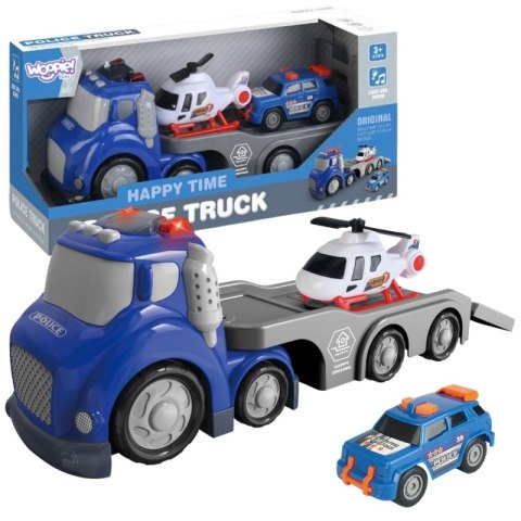 WOOPIE Niebieska Laweta Policyjna City Truck Efekty Dźwiękowe i Świetlne Woopie WOOPIE Niebieska Laweta Policyjna City Truck Efekty Dźwiękowe i Świetlne Woopie