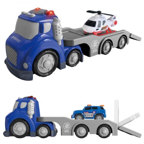 WOOPIE Niebieska Laweta Policyjna City Truck Efekty Dźwiękowe i Świetlne Woopie WOOPIE Niebieska Laweta Policyjna City Truck Efekty Dźwiękowe i Świetlne Woopie