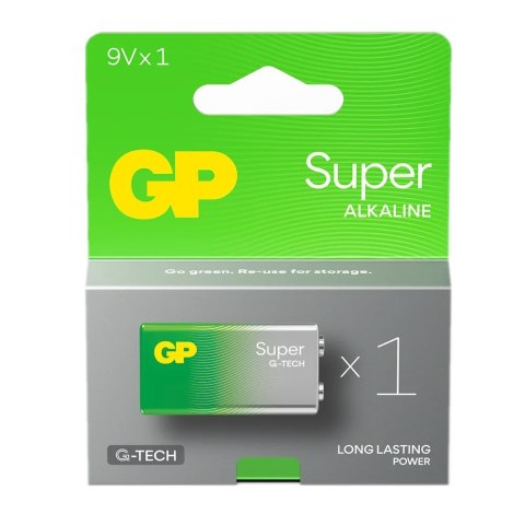 Bateria alkaliczna 6LR61 9V GP SUPER 1szt. (G-TECH) GP Battery Bateria alkaliczna 6LR61 9V GP SUPER 1szt. (G-TECH) GP Battery