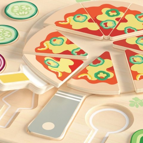 CLASSIC WORLD Drewniana Pizza do Krojenia Układanka Warzywa 22 el. Classic World CLASSIC WORLD Drewniana Pizza do Krojenia Układanka Warzywa 22 el. Classic World