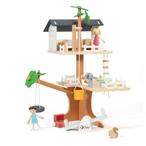 CLASSIC WORLD Drewniany Domek na Drzewie dla Lalek 31 el. Classic World CLASSIC WORLD Drewniany Domek na Drzewie dla Lalek 31 el. Classic World