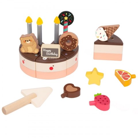 CLASSIC WORLD Drewniany Tort Urodzinowy do Krojenia 19el. Classic World CLASSIC WORLD Drewniany Tort Urodzinowy do Krojenia 19el. Classic World