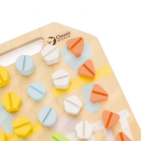 CLASSIC WORLD Wooden Manipulative Board Logic Puzzle Classic World