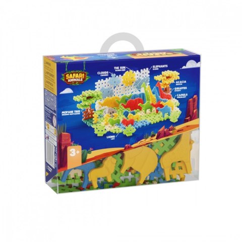 Klocki Mini Waffle - Zwierzęta Safari 100 elementów Marioinex Klocki Mini Waffle - Zwierzęta Safari 100 elementów Marioinex