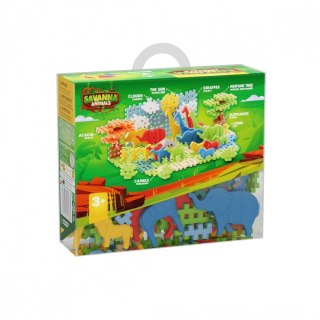Klocki Mini Waffle - Zwierzęta Savanna 100 elementów Marioinex