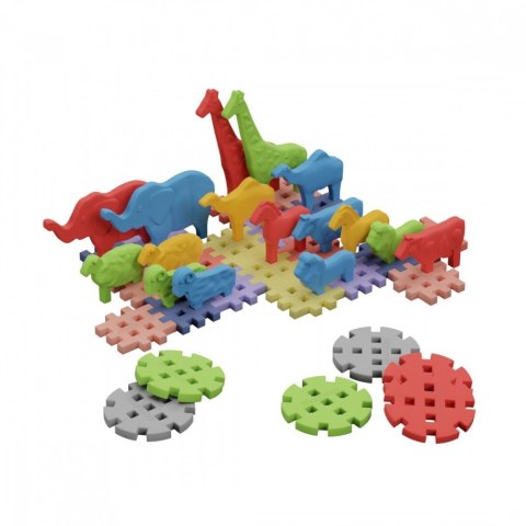 Klocki Waffle Mini - Zwierzęta 42 elementy Marioinex Klocki Waffle Mini - Zwierzęta 42 elementy Marioinex