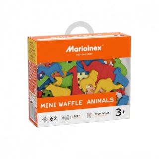 Klocki Waffle Mini - Zwierzęta 62 elementy Marioinex