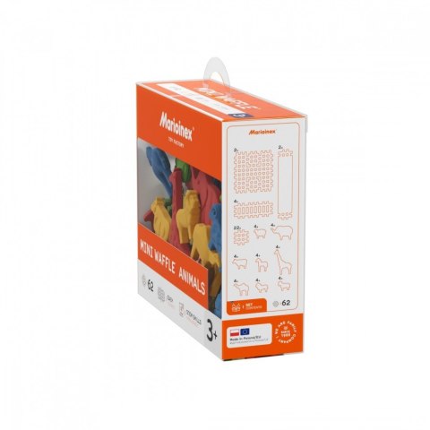 Klocki Waffle Mini - Zwierzęta 62 elementy Marioinex Klocki Waffle Mini - Zwierzęta 62 elementy Marioinex