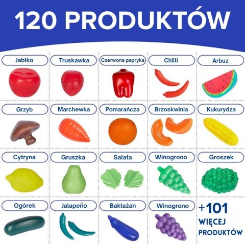 WOOPIE Zestaw do Kuchni Sklepu Warzywa Owoce 120el. Woopie WOOPIE Zestaw do Kuchni Sklepu Warzywa Owoce 120el. Woopie