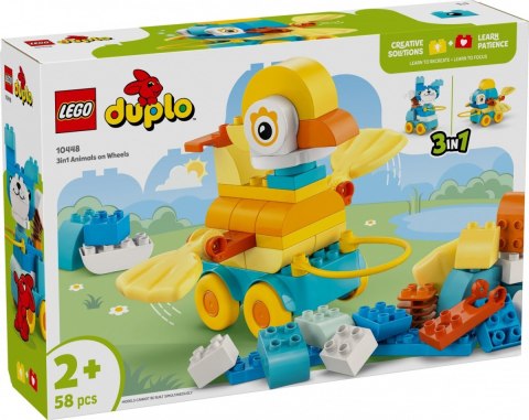Klocki DUPLO 10448 3 w 1 Zwierzątka na kółkach LEGO Klocki DUPLO 10448 3 w 1 Zwierzątka na kółkach LEGO