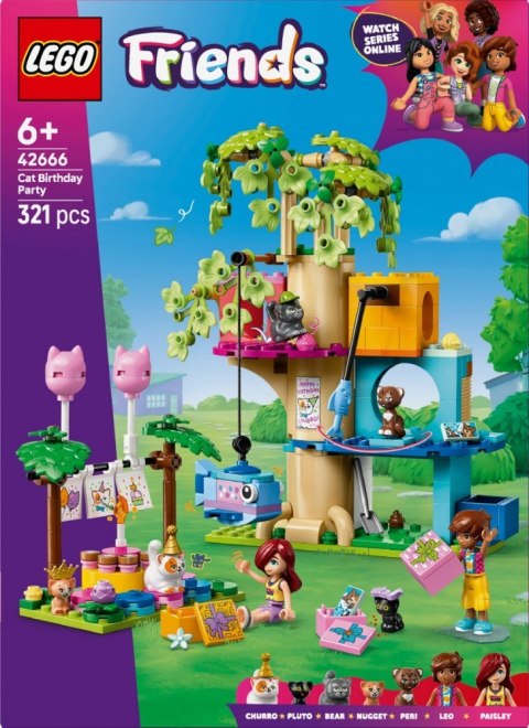Klocki Friends 42666 Kocie przyjęcie urodzinowe i domek na drzewie LEGO Klocki Friends 42666 Kocie przyjęcie urodzinowe i domek na drzewie LEGO