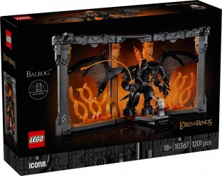 Klocki Icons 10367 Władca pierścieni: Book nook z Balrogiem LEGO