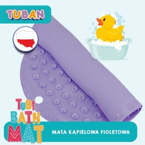 Mata kąpielowa antypoślizgowa fioletowa TUBAN Mata kąpielowa antypoślizgowa fioletowa TUBAN
