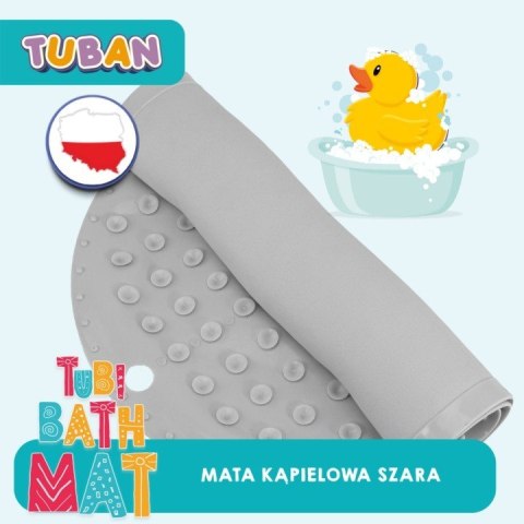 Mata kąpielowa antypoślizgowa szara TUBAN Mata kąpielowa antypoślizgowa szara TUBAN