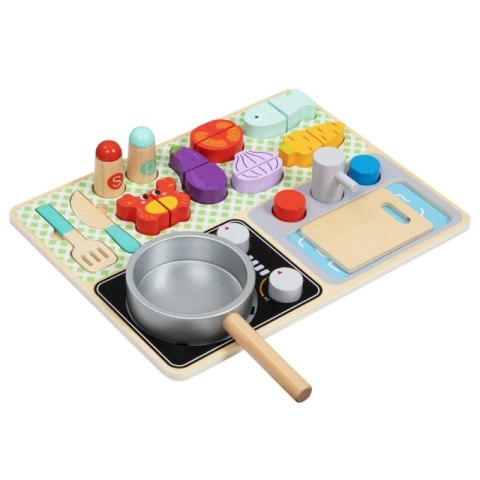 TOOKY TOY Drewniana Kuchnia z Akcesoriami - Zestaw Małego Kucharza Tooky Toy