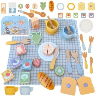 TOOKY TOY Zestaw Piknikowy Owoce do Krojenia Zestaw Śniadaniow Tooky Toy