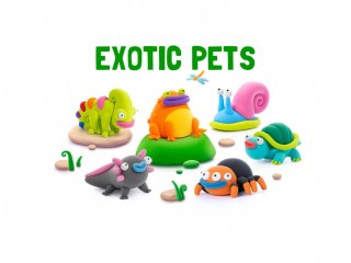 Masa Plastyczna Hey Clay Egzotyczne zwierzęta 15 puszek Tm Toys