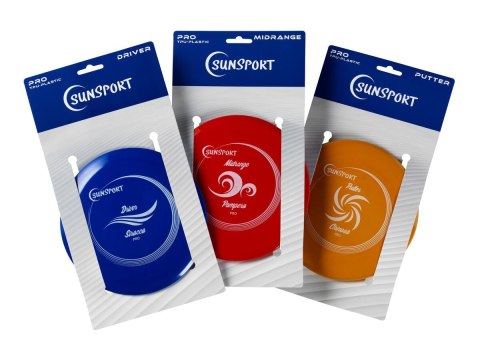 Gra DiscGolf set Pro, Putter,Mid Range&Drivet Plastik Tactic