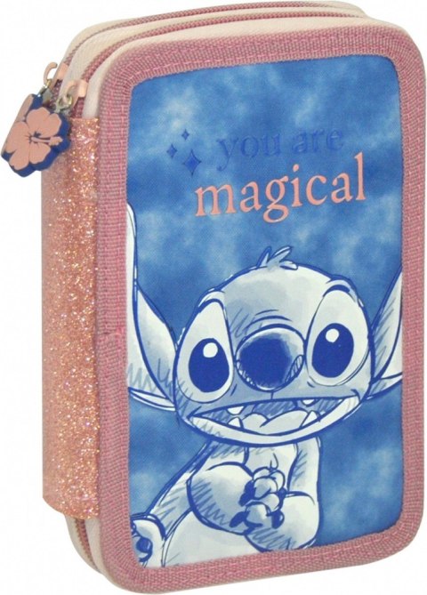 Piórnik dwukomorowy Stitch z wyposażeniem Kids Euroswan Piórnik dwukomorowy Stitch z wyposażeniem Kids Euroswan