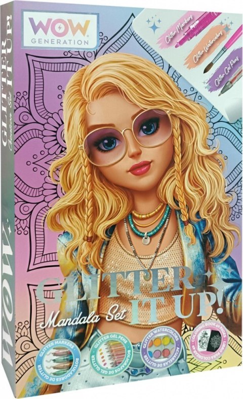 Zestaw kreatywny Mandala brokat Kids Euroswan Zestaw kreatywny Mandala brokat Kids Euroswan