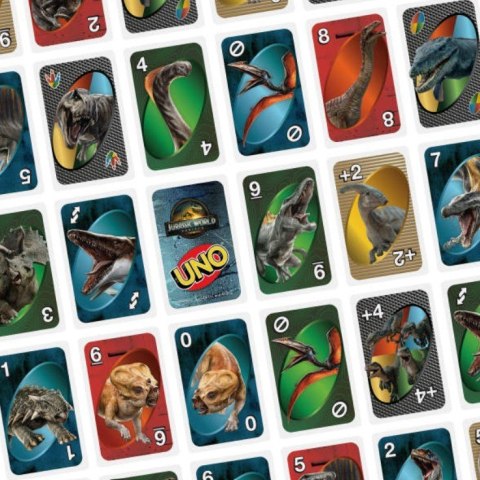Gra UNO Jurassic World Odrodzenie Mattel