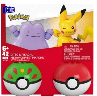 Klocki MEGA Pokemon Pokeball Pikachu i Ditto 42 elementy Mega Bloks