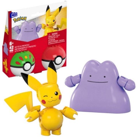 Klocki MEGA Pokemon Pokeball Pikachu i Ditto 42 elementy Mega Bloks