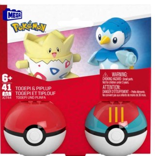 Klocki MEGA Pokemon Pokeball Togepi i Piplup 41 elementów Mega Bloks