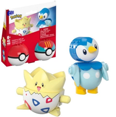 Klocki MEGA Pokemon Pokeball Togepi i Piplup 41 elementów Mega Bloks