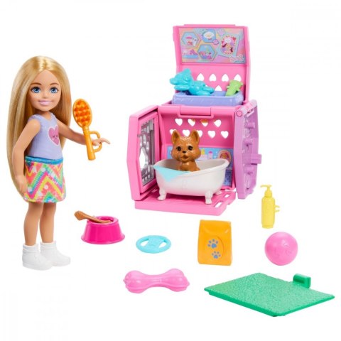 Lalka Barbie Chelsea transporter dla pieska Mattel