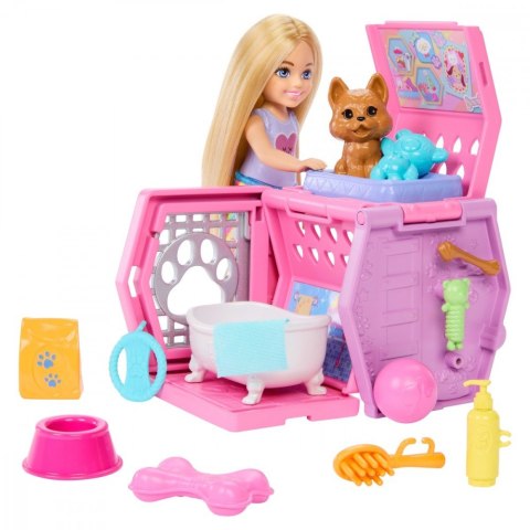 Lalka Barbie Chelsea transporter dla pieska Mattel