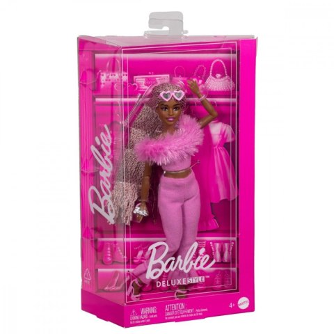 Lalka Barbie Deluxe Style 4 Różowy komplet z futerkiem Mattel