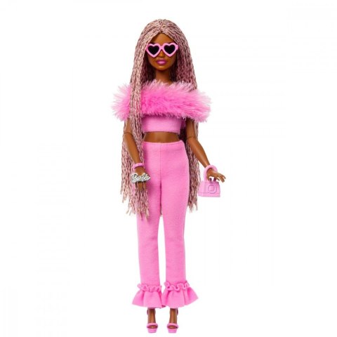 Lalka Barbie Deluxe Style 4 Różowy komplet z futerkiem Mattel
