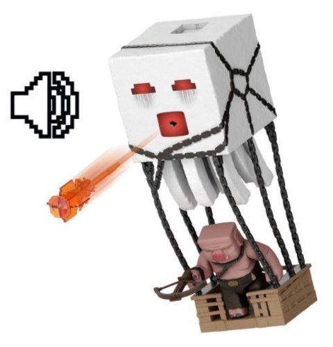 Zestaw z figurką Minecraft Atakujący Ghast z pociskiem Mattel
