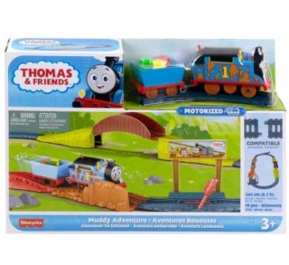 Zestaw z lokomotywą z napędem Tomek i Przyjaciele Błotna przygoda Fisher Price