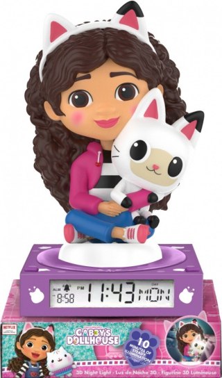 Lampka 3D z budzikiem Koci Domek Gabi Kids Euroswan