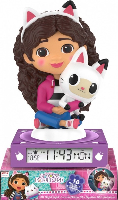 Lampka 3D z budzikiem Koci Domek Gabi Kids Euroswan