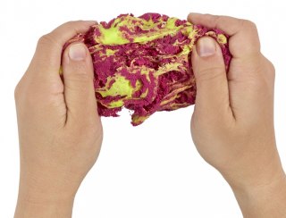 Masa plastyczna Wonder Factory Never Dry Dough limonkowy, różowy MGA