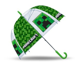Parasolka przezroczysta manualna Minecraft zielona Kids Euroswan