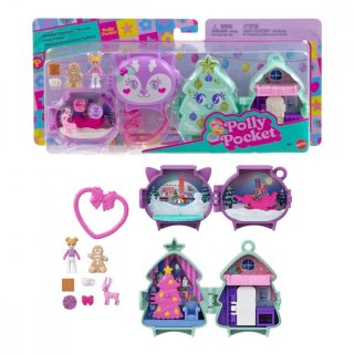 Figurki Polly Pocket Zestaw świąteczny 2-pak Mattel