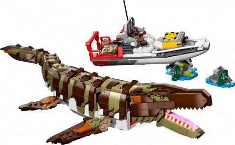 Klocki Jurassic World 76974 Misja na łodzi i model mozazaura LEGO