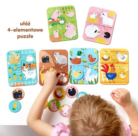 Puzzle zwierzęta małe i duże CzuCzu