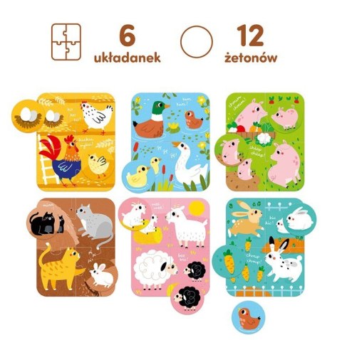 Puzzle zwierzęta małe i duże CzuCzu