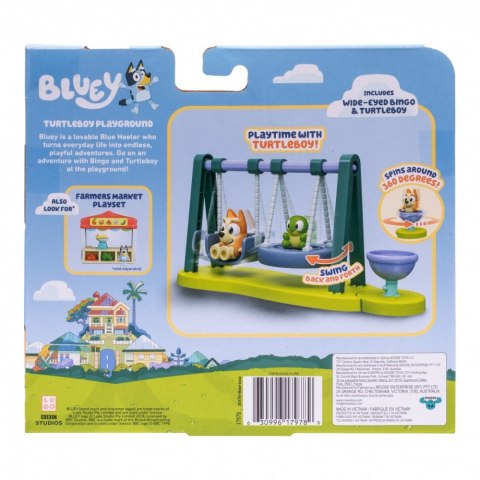 Bluey Zestaw z figurkami żółw i huśtawka Tm Toys